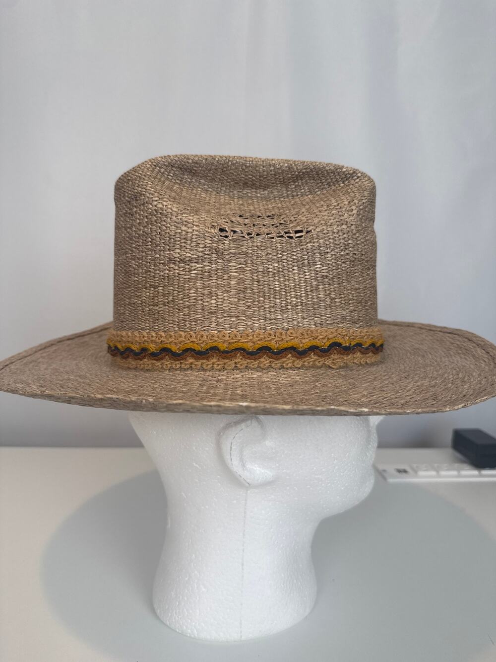 Resistol Mens Self Conforming Straw Cowboy Hat Size 6 7/8 Long Oval Western